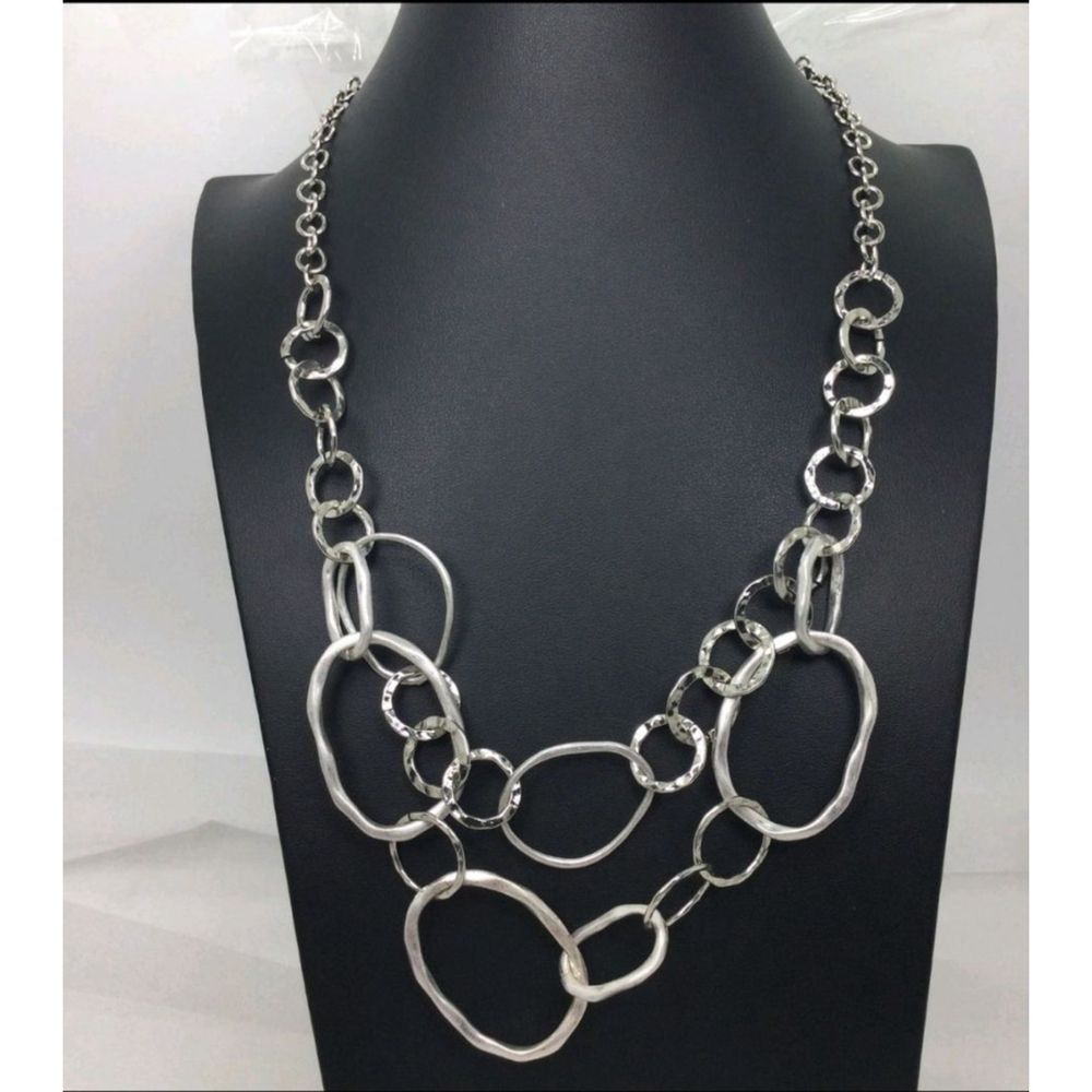 NWT Chico's Drusilla Silvertone Chain Necklace – 20"